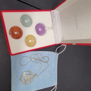 Vintage Chinese Dragon Sterling & Jade Necklace